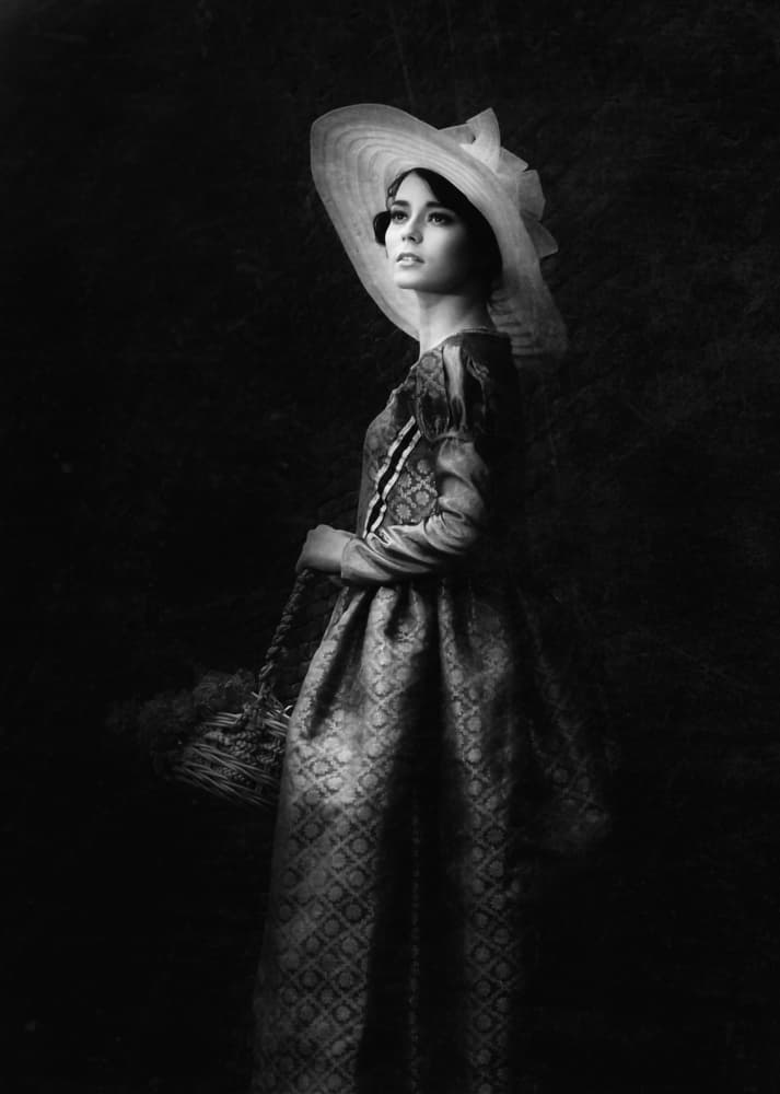 Elegant Woman With Hat by Kahar Lagaa — canvas wall art