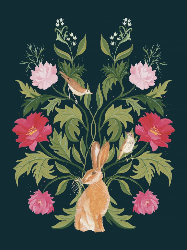 Whimsical Woodland Rabbit by Anjana Mistry — canvas wall art
