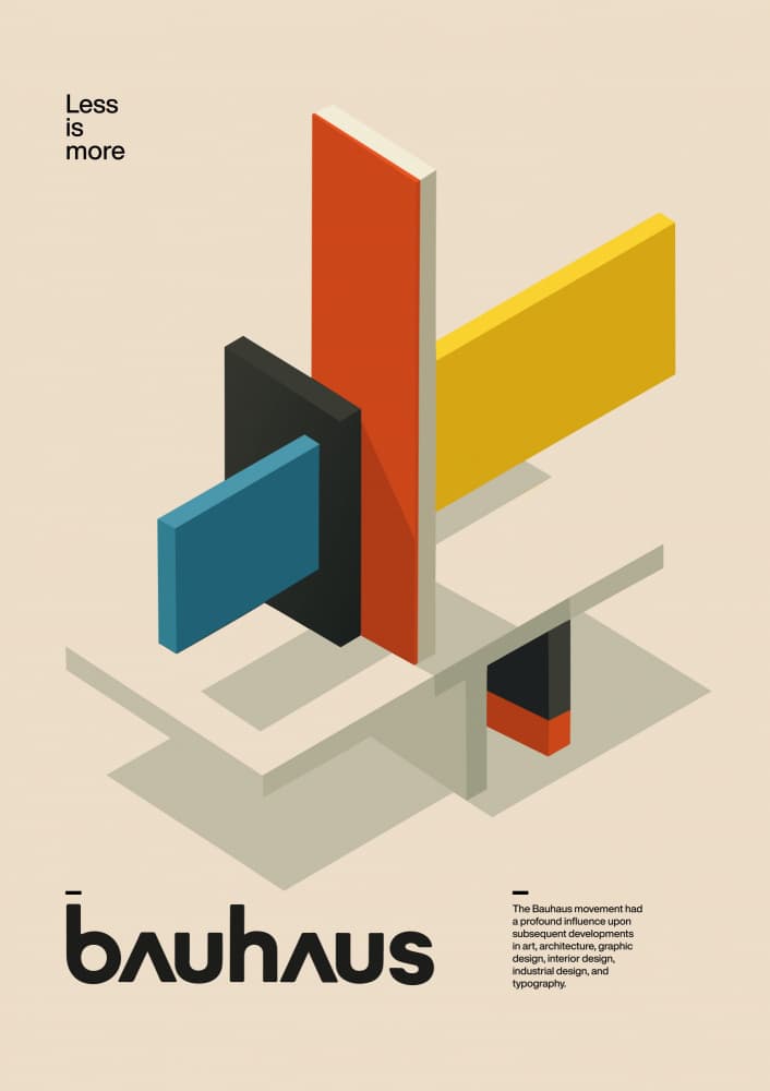 Geometric Shapes Bauhaus by David Vineïs — canvas wall art