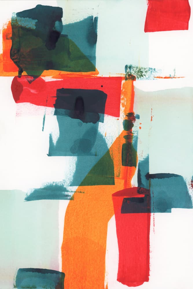 Vibrant Geometric Layers by cartissi — canvas wall art