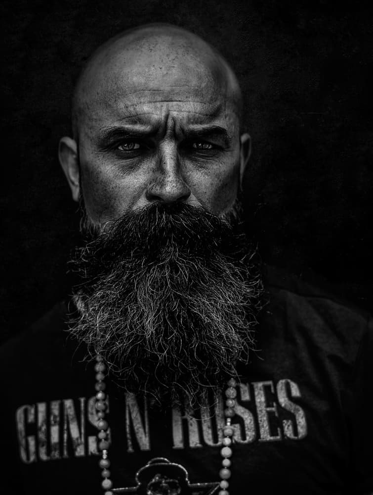 Intense Bearded Man by gNo — canvas wall art