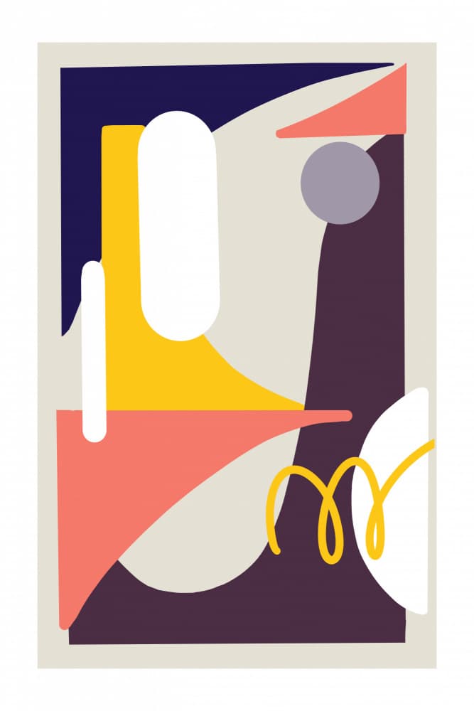 Colorful Abstract Forms by Jilli Darling — canvas wall art