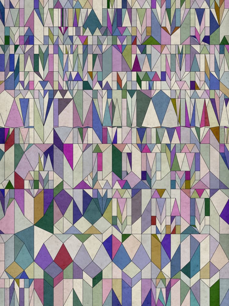 Vibrant Geometric Shards by Angelo Cerantola — canvas wall art