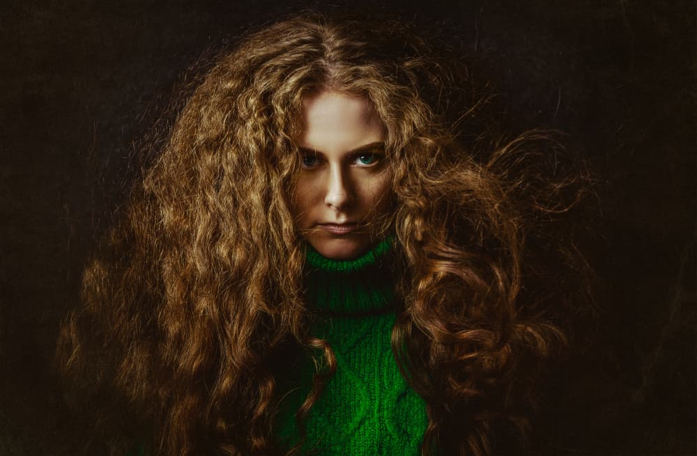 Intense Curly Gaze by Ruslan Bolgov — canvas wall art