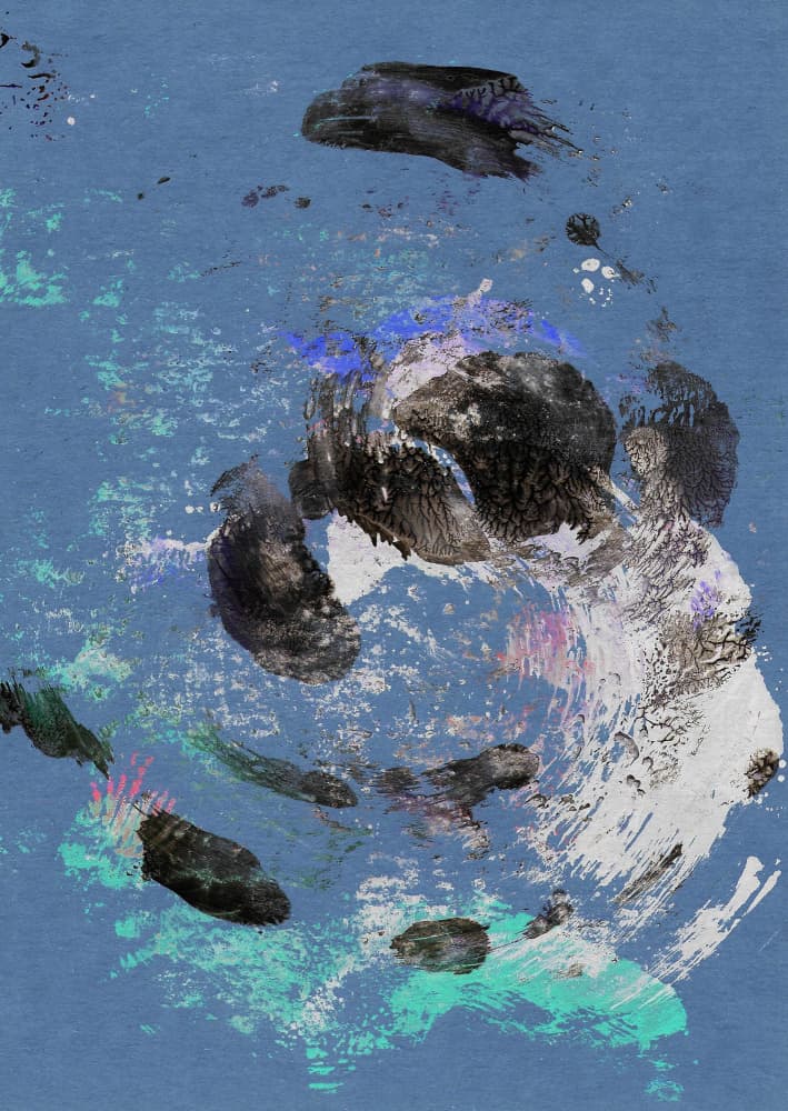 Fluid Blue Abstract by Santhosh ch — canvas wall art