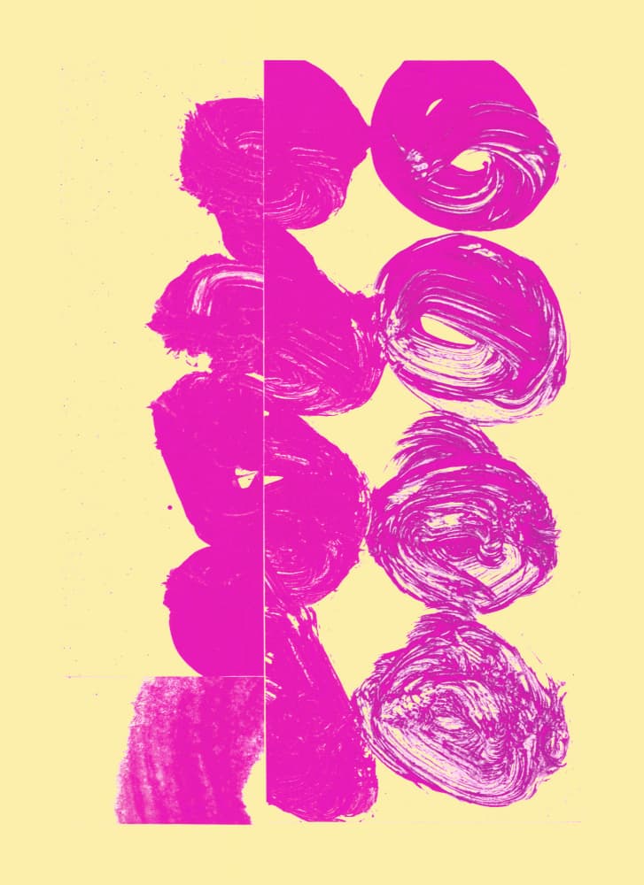 Bold Pink Brushstrokes by Diana Jahns — canvas wall art