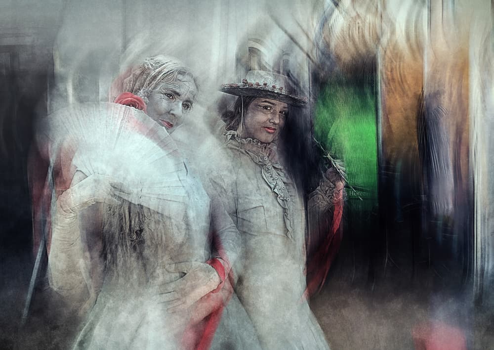 Ethereal Figures in Costume by Jan van der Linden — canvas wall art