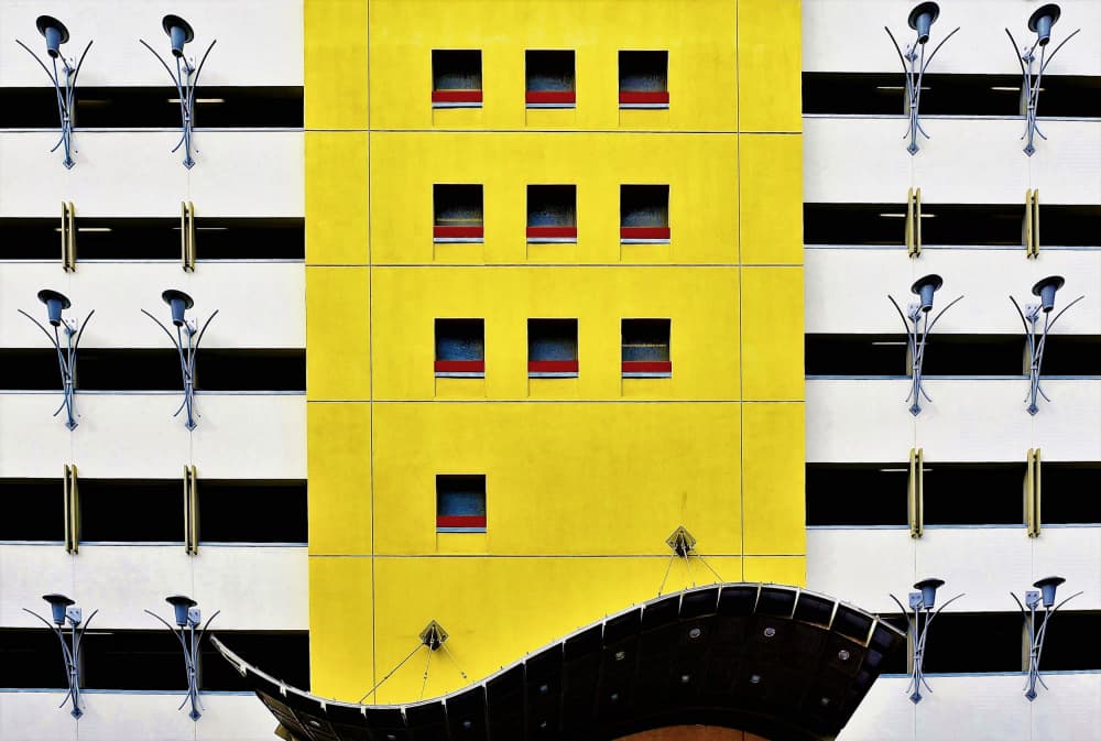 Vibrant Urban Geometry by Arnon Orbach — canvas wall art