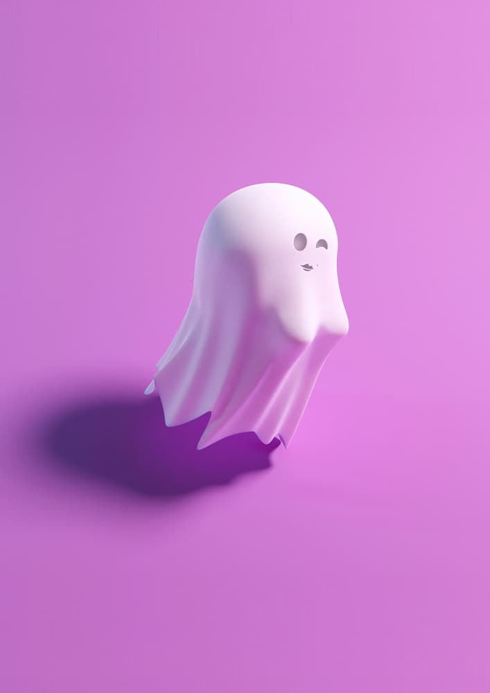 Whimsical Floating Ghost by Artem Pozdniakov — canvas wall art