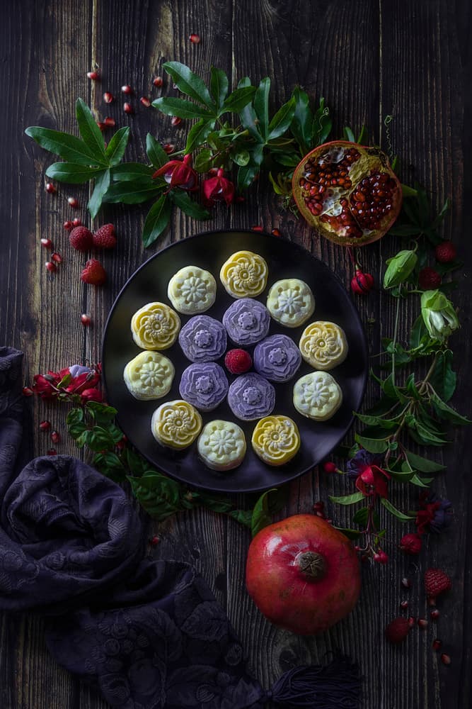 Autumn Mooncakes Pomegranates by Lydia Jacobs — canvas wall art