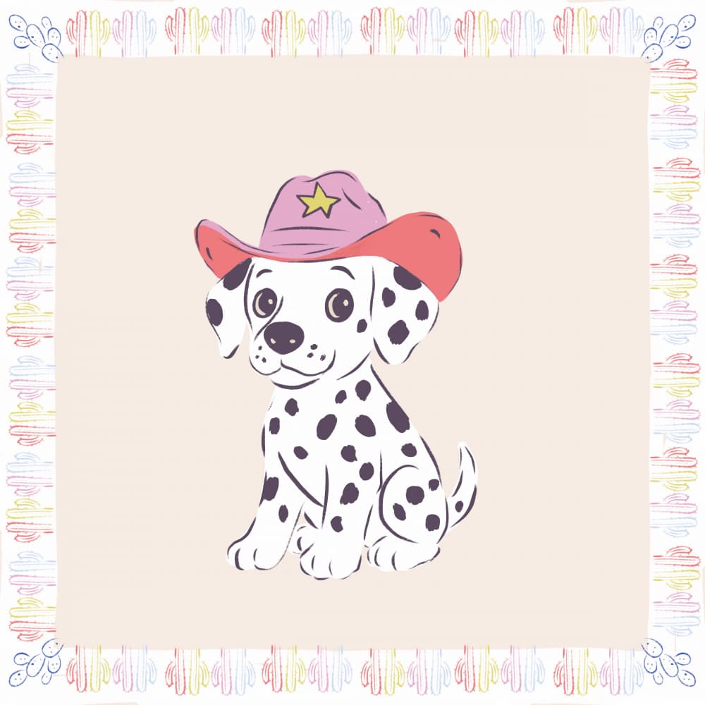 Dalmatian Cowboy Puppy by Radhika Modi — canvas wall art