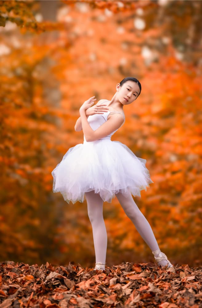 Autumn Ballerina Grace by Vicki Lai — canvas wall art