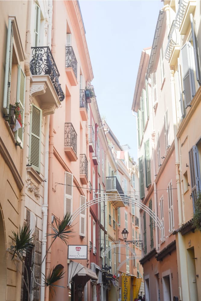Monaco Pastel Street by Talitha McQueen — canvas wall art