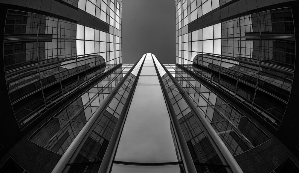 Skyscraper Geometry by Jef Van den Houte — canvas wall art