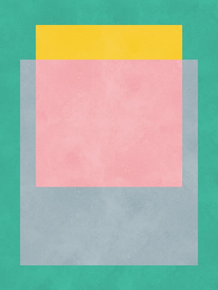 Layered Color Blocks by Vitor Costa — canvas wall art