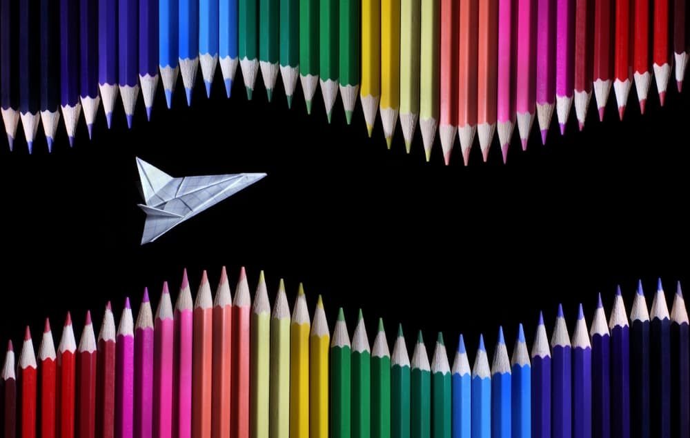 Colorful Pencil Journey by Victoria Glinka — canvas wall art