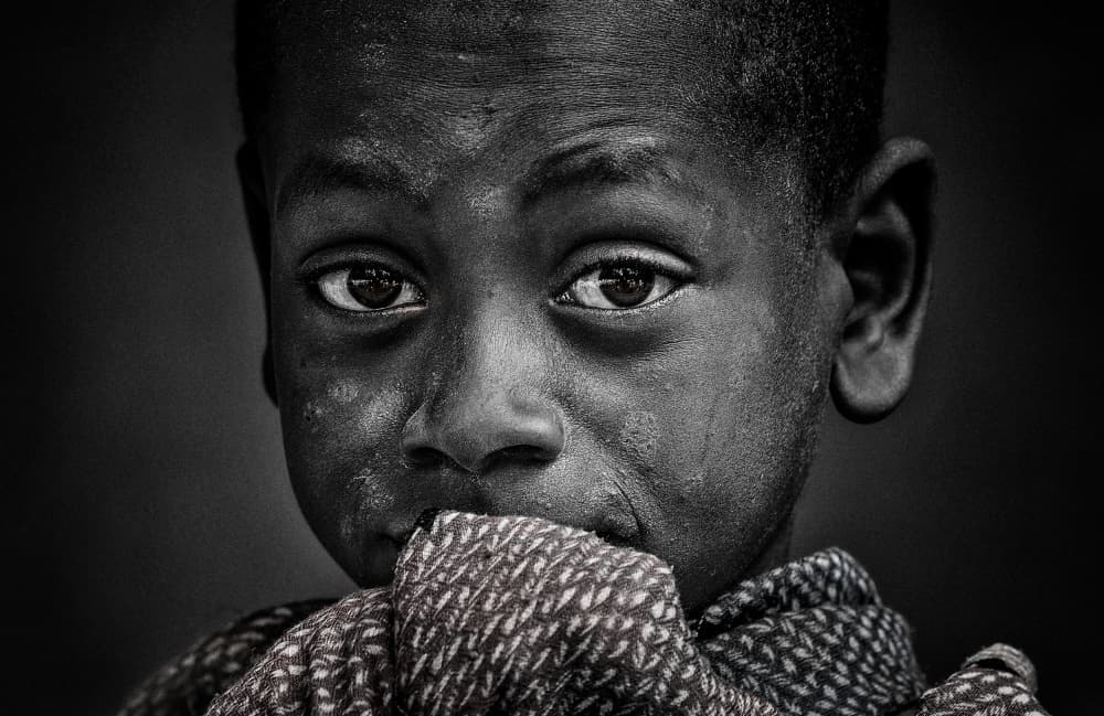 Shy Boy's Gaze by Joxe Inazio Kuesta Garmendia — canvas wall art