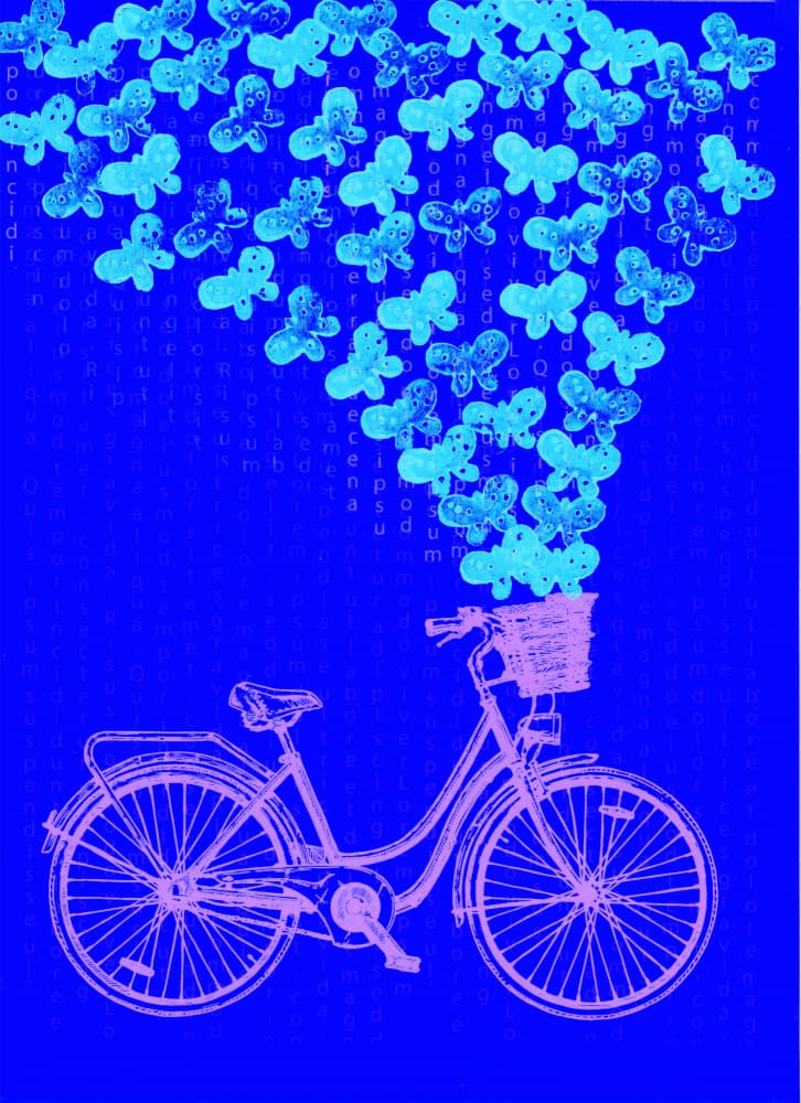Dreamy Bicycle Journey by Santhosh ch — canvas wall art