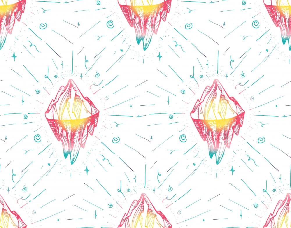 Glowing Mountain Pattern by Marika Barsrsind β canvas wall art