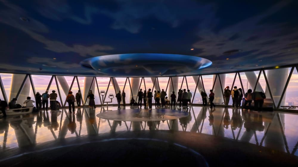 Sunset City Observation Deck by Raymond Ren Rong Liu — canvas wall art