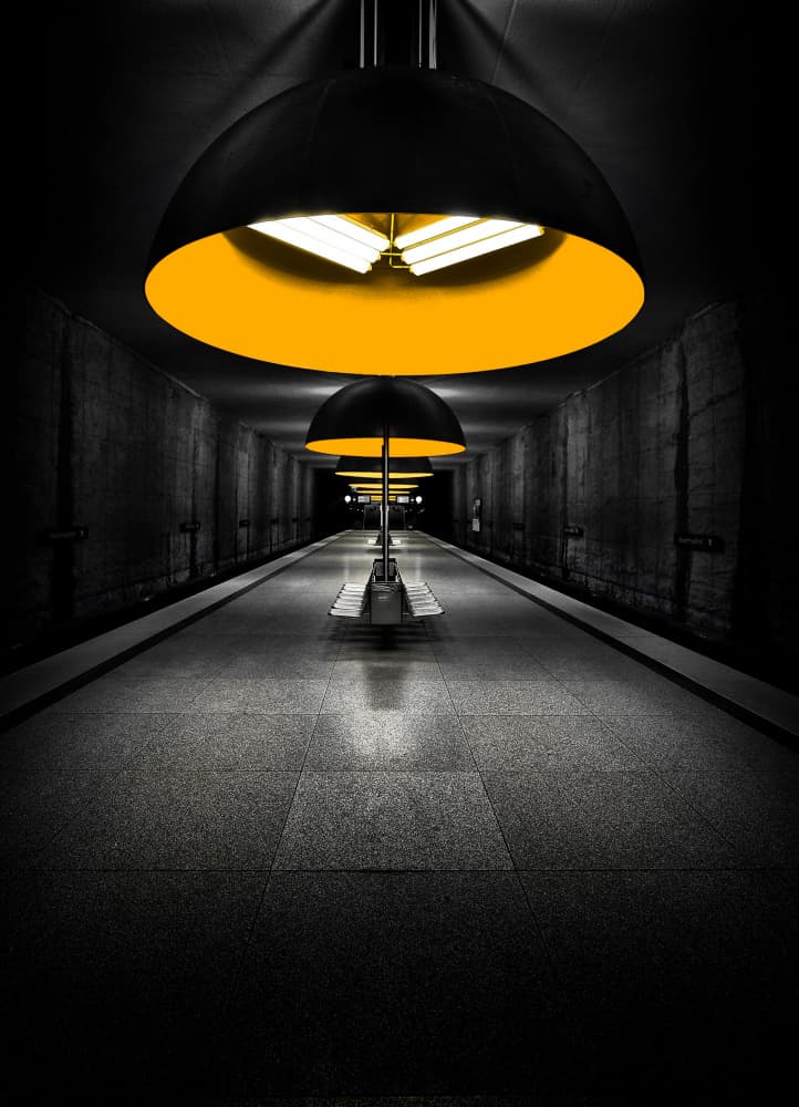Moody Metro Station by Jorge Pimenta — canvas wall art
