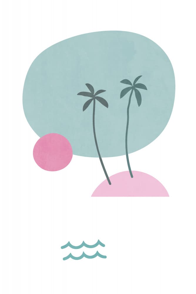 Dreamy Tropical Palms by amini54 — canvas wall art