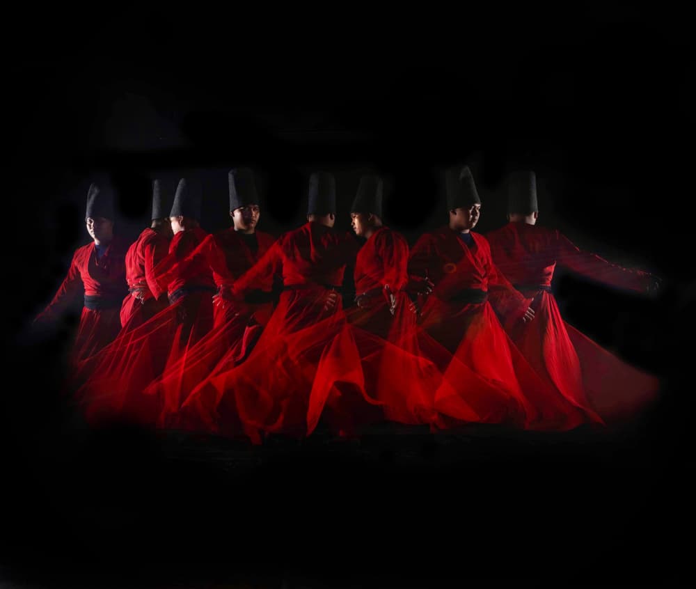 Whirling Dervishes in Red by Agus Adriana — canvas wall art