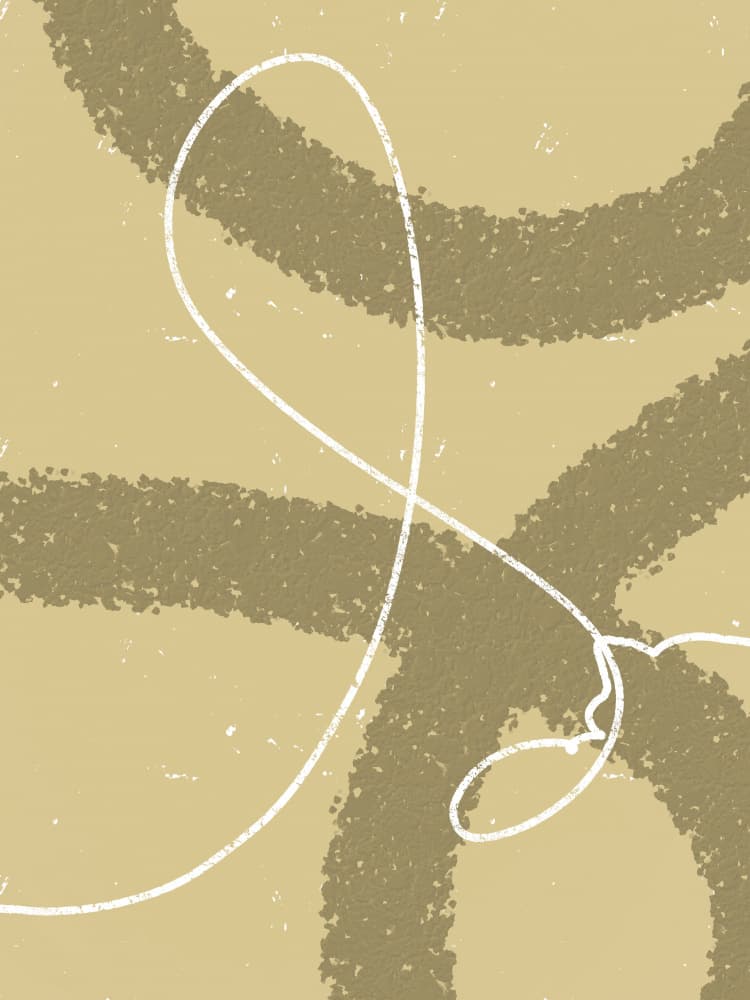 Neutral Organic Lines by Yuli Saputra — canvas wall art