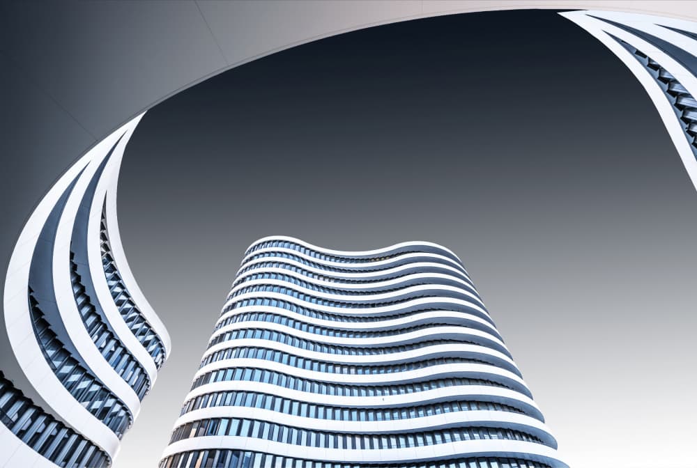 Modern Curved Architecture by fotomarion — canvas wall art