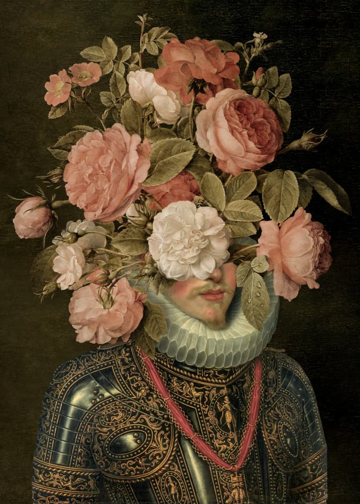 Baroque Rose Gentleman by Marja van den Hurk — canvas wall art