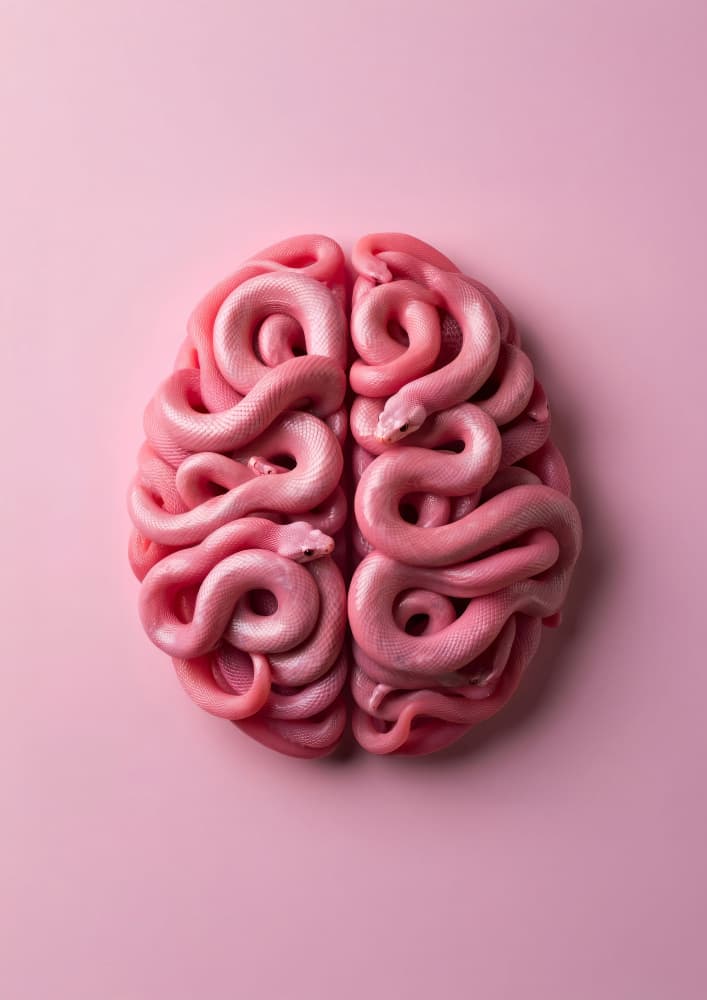Pink Serpent Mind by Artem Pozdniakov — canvas wall art