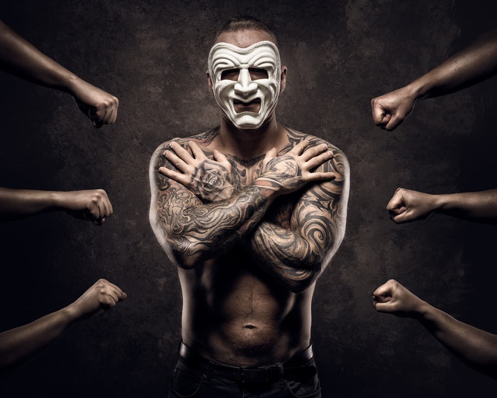 Mask of Defiance by Petri Damstén — canvas wall art