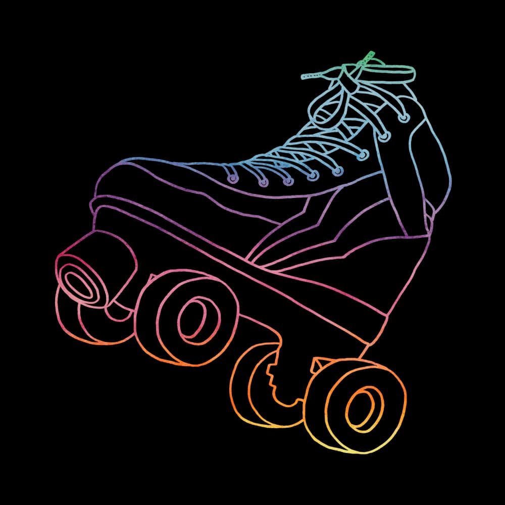 Vibrant Roller Skate by Natalie Bruns — canvas wall art