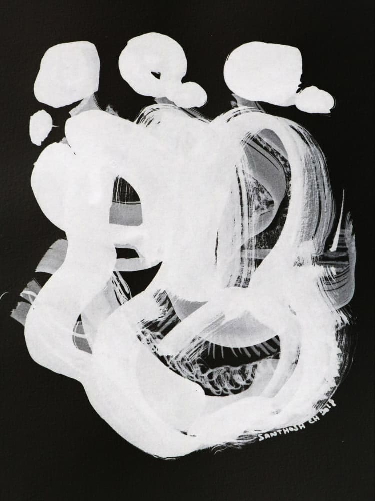 Dancing Abstract Figures by Santhosh ch — canvas wall art