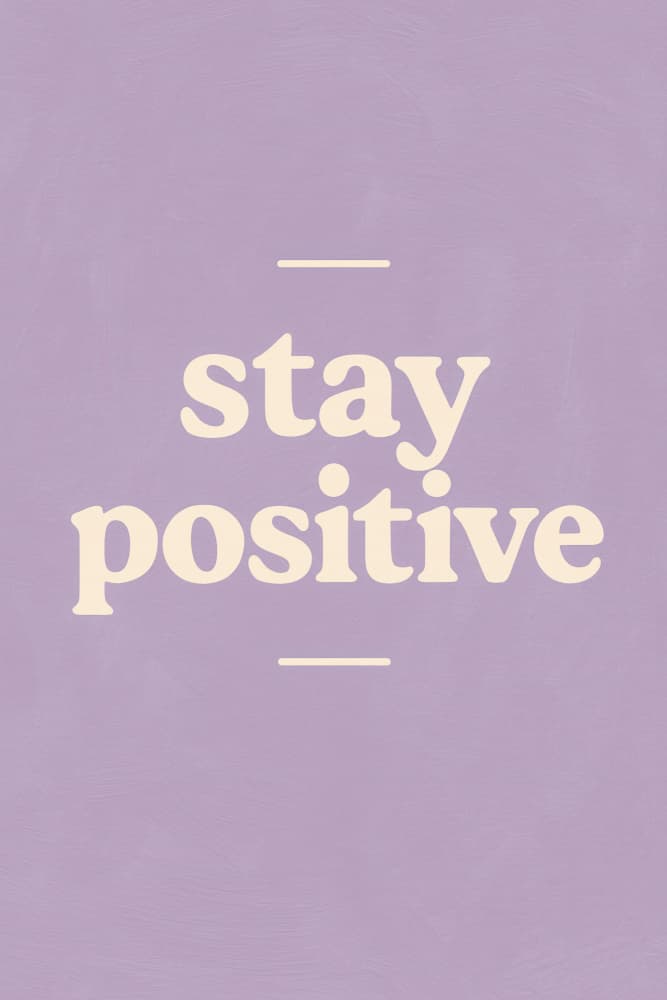 Staypositive(purple) by Treechild — canvas wall art