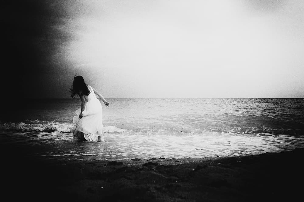 Solitude by Dark Sea by Bogdan Bouşcă — canvas wall art