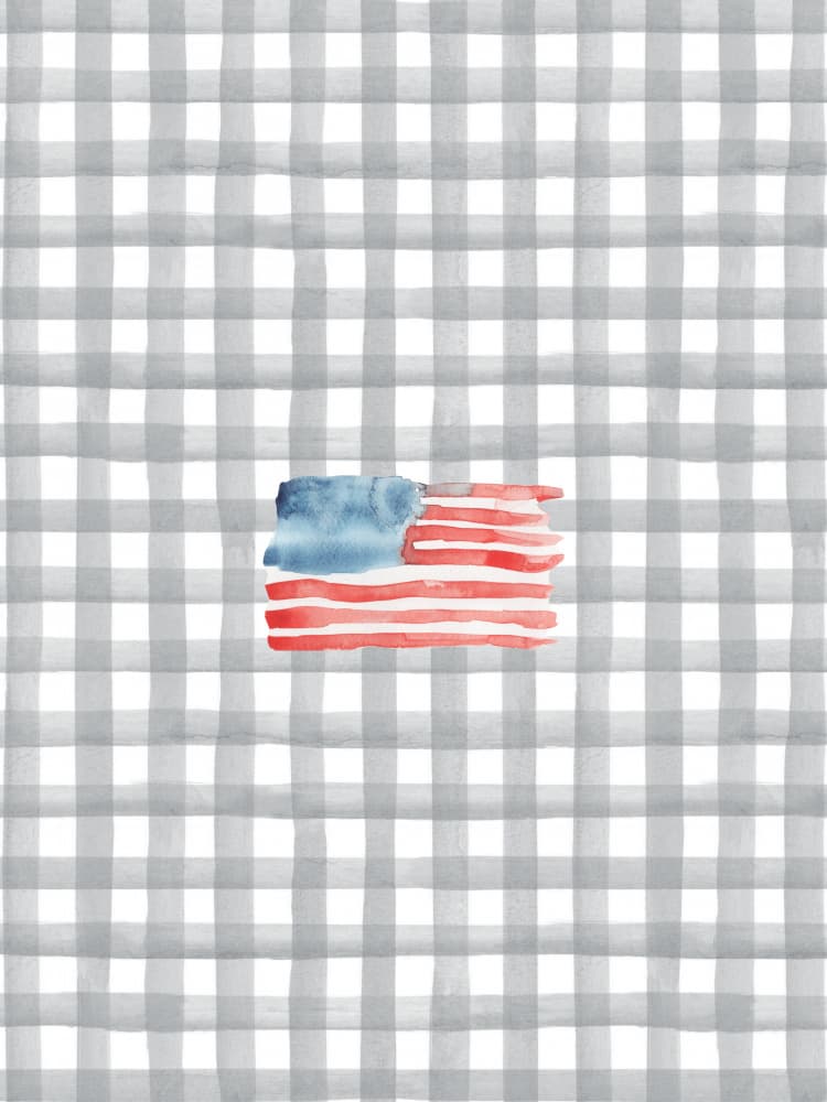 Patriotic Plaid Flag by Jolly and Dash — canvas wall art