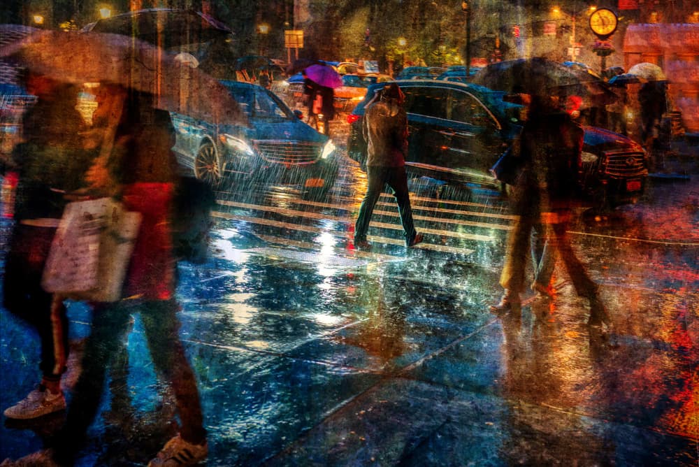 Urban Rain Glow by Anette Ohlendorf — canvas wall art