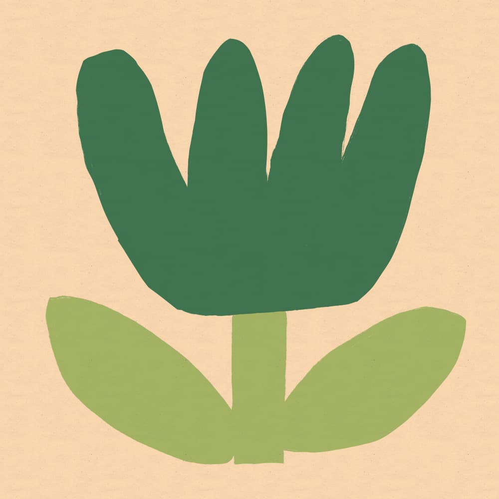 Simple Green Flower by Sharyn Bursic — canvas wall art