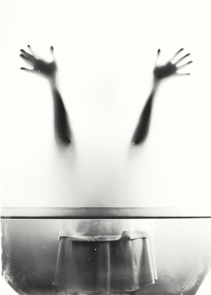 Reaching Hands Silhouette by Afshin Saeidinia — canvas wall art