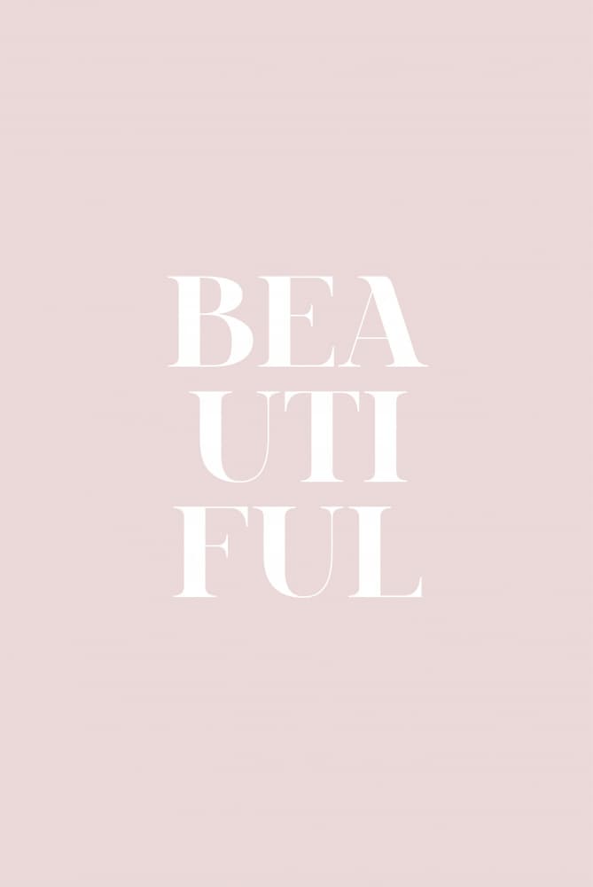 Beautiful Pink Typography by Oju Design — canvas wall art