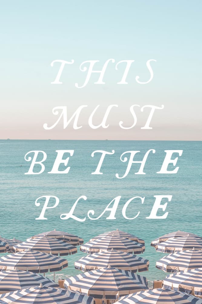 This Place Beach Umbrellas by Talitha McQueen — canvas wall art