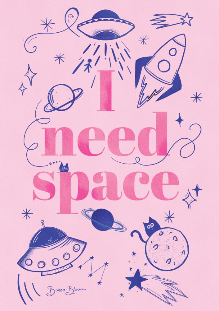I Need Space by Baroo Bloom — canvas wall art