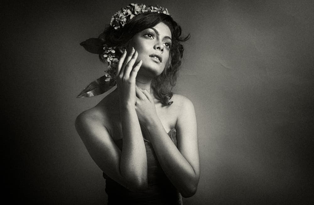 Floral Crown Gaze by Avishek Das — canvas wall art