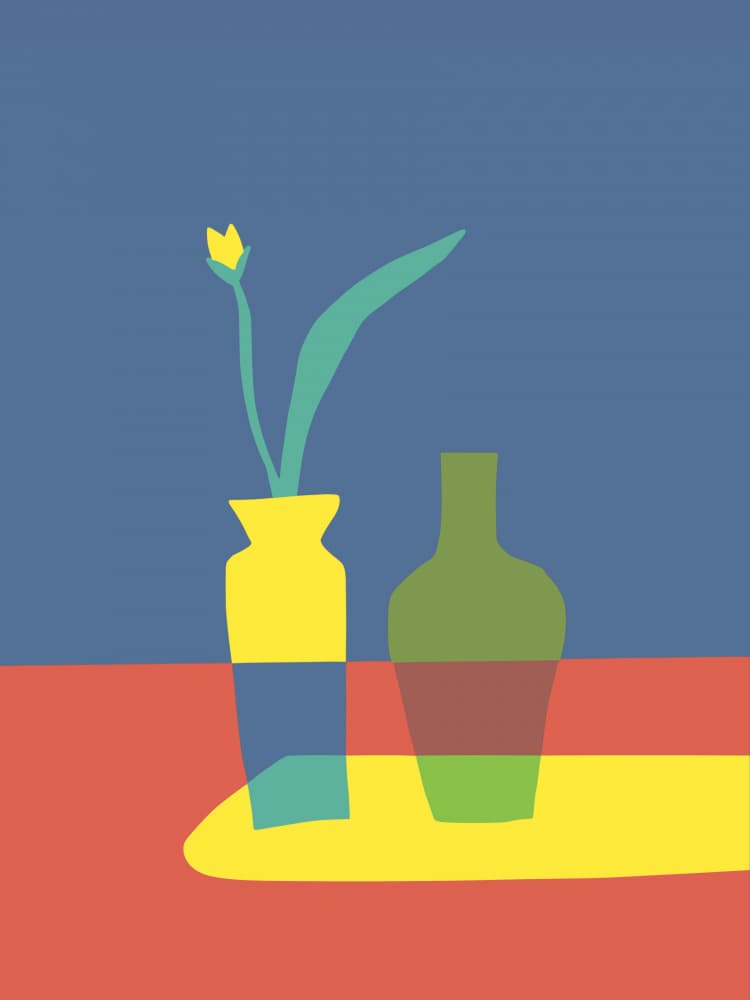 Colorful Still Life Vases by Little Dean — canvas wall art