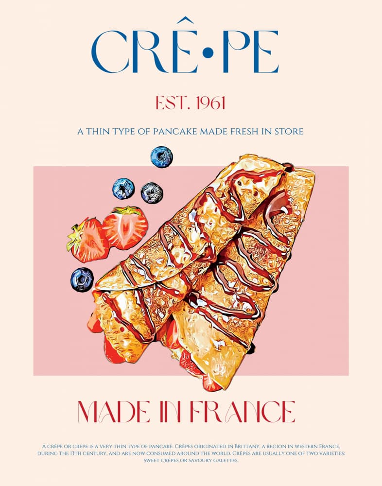 Sweet French Crepes by Nazma Khokhar — canvas wall art