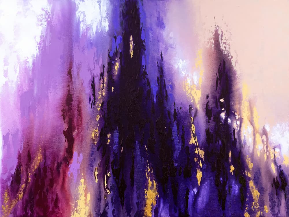 Deep Violet Shimmer by Alyson Storms — canvas wall art