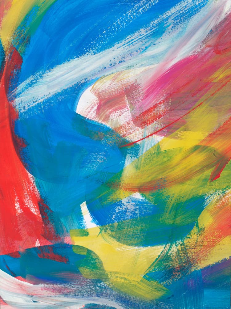 Vibrant Abstract Strokes by kathrinmay — canvas wall art