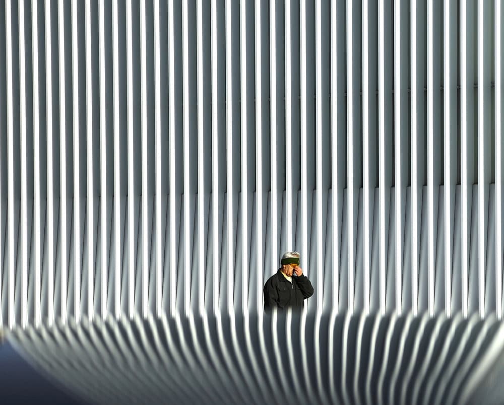 Lone Man Modern Stripes by Anna Niemiec — canvas wall art
