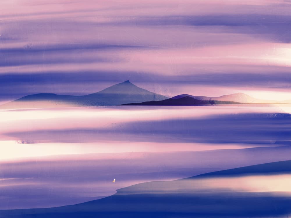Misty Mountain Serenity by Little Dean — canvas wall art